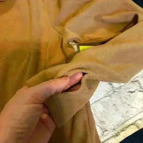 NWT women’s Eddie Bauer Tan Fleece Pullover Jacket with Pockets Size Small - Picture 5 of 7